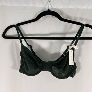 New Smoothez Aerie Bra Women's 34B Green Sheer Hook Eye Full Coverage Underwired